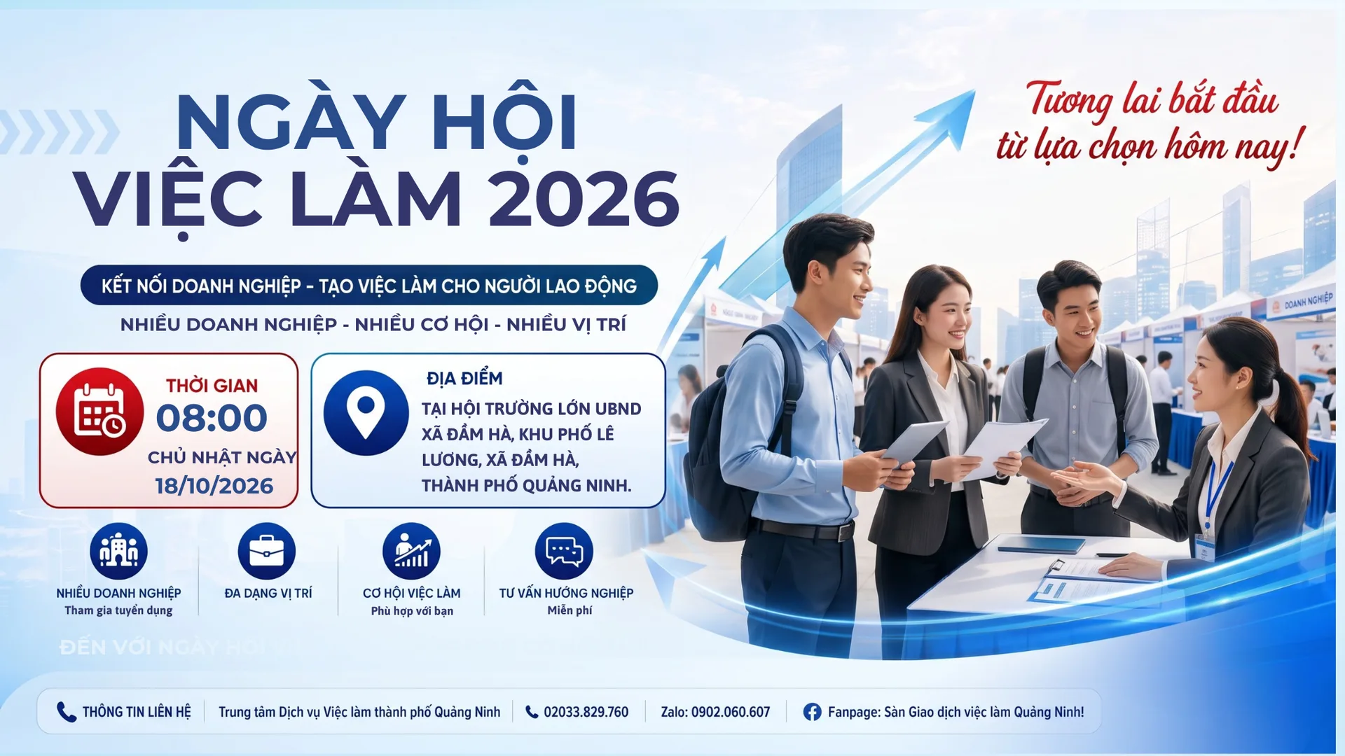 NGÀY HỘI VIỆC LÀM CỤM XÃ ĐẦM HÀ – QUẢNG TÂN NĂM 2026: CƠ HỘI VÀNG KẾT NỐI NGHỀ NGHIỆP TẠI ĐỊA PHƯƠNG