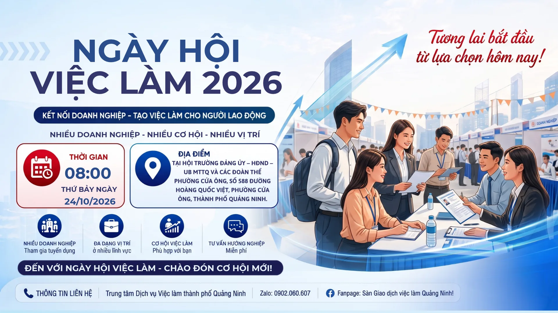NGÀY HỘI VIỆC LÀM PHƯỜNG CỬA ÔNG NĂM 2026: CƠ HỘI VÀNG KẾT NỐI VIỆC LÀM TẠI ĐỊA PHƯƠNG